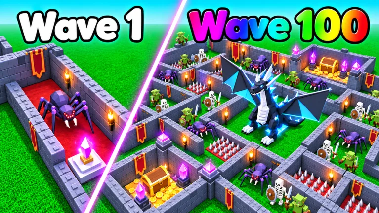 Build a Dungeon dungeon layout with monsters defending against hero waves